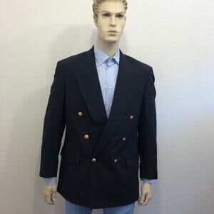 New Catstle & York Worsted Wool Jacket/ Blazer Navy Size 40R BNWT